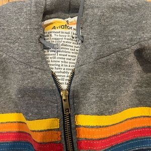 Aviator Nation 5 Stripe Hoodie Heather Grey